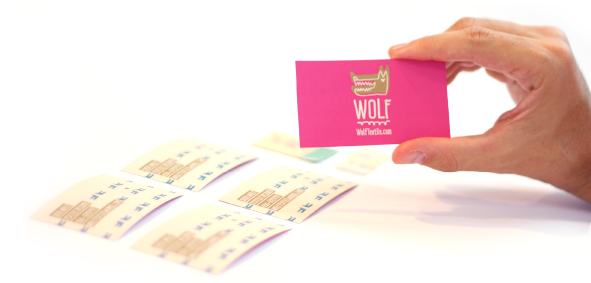 Wolf Textile Cards